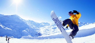 Snowboard on the Abetone