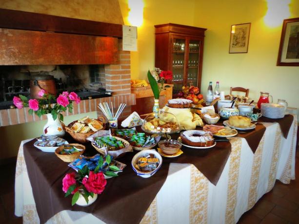 Colazione con prodotti tipici e genuini in Umbria 