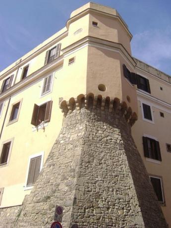 Bastion, octagonal tower of the ancient walls of the City