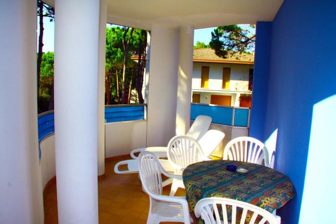 Balcone panoramico Family Room in albergo a Bibione
