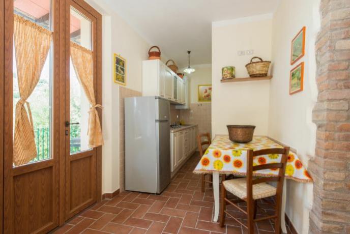 Cucina dell'appartamento Rifugio