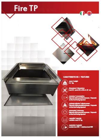 Inserto per trasformazione Camino da Legna-a-Pellet mod.FIRE-TP