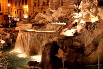 Dettaglio della Fontana di Trevi