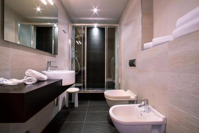 Bagno privato all'interno di ciascuna camera 