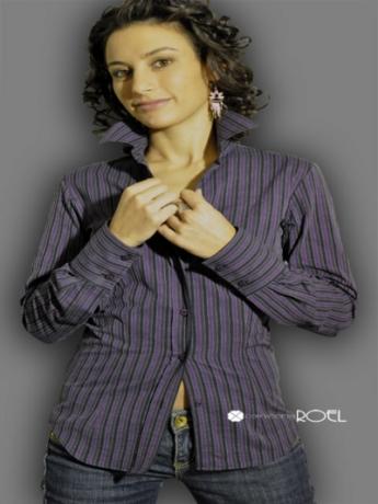 Camicia donna maniche lunghe modello slim