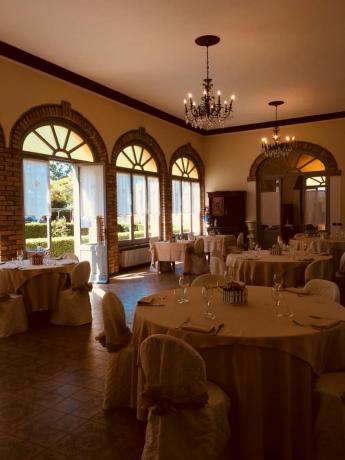 Sala ristorante tenuta storica città di castello