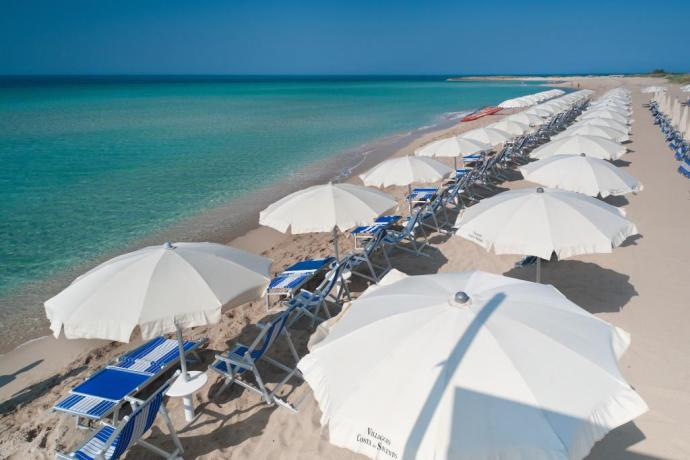 Spiaggia privata in Hotel Residence sul Mare Salento 