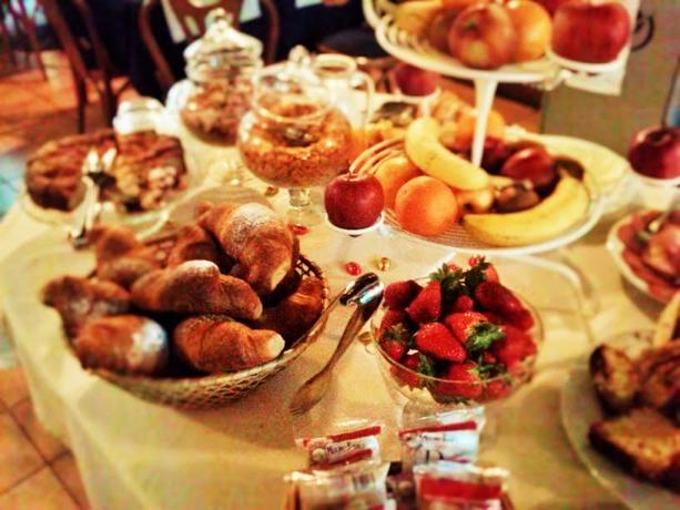 Ricca prima colazione a buffet Hotel Bibbiena