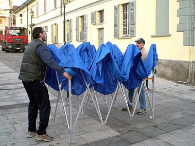 Gazebo apertura rapida. Fase 1