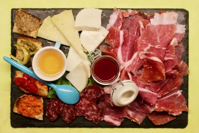 Antipasto in ristorantino interno albergo ad Avezzano