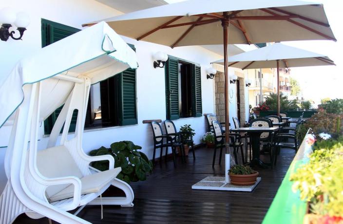 Terrazza con vista mare hotel Rodi Garganico