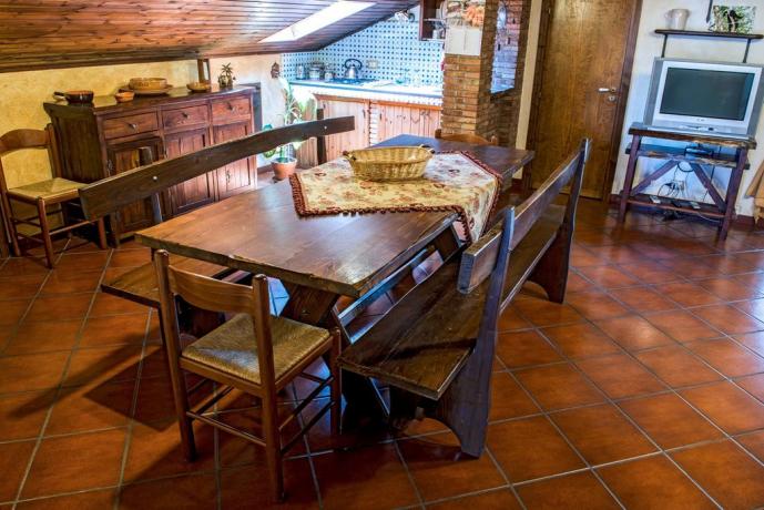 Zona soggiorno in B&B a Nicolosi
