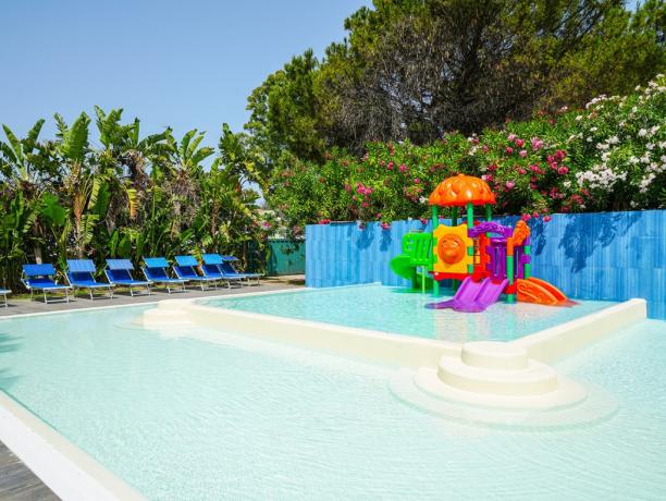 Piscina per Bambini piccoli con scivoli