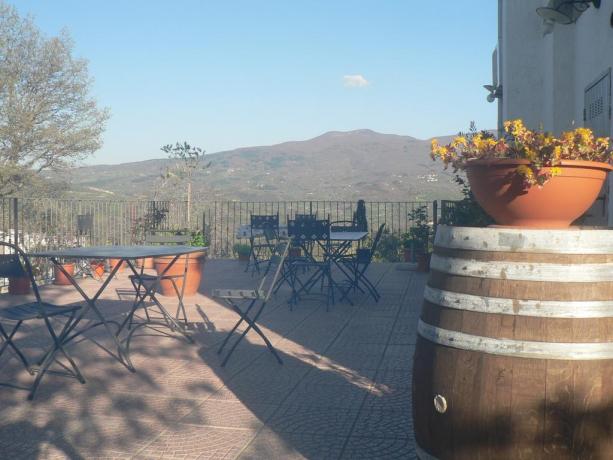 Terrazza panoramica Hotel in Val d'Orcia 