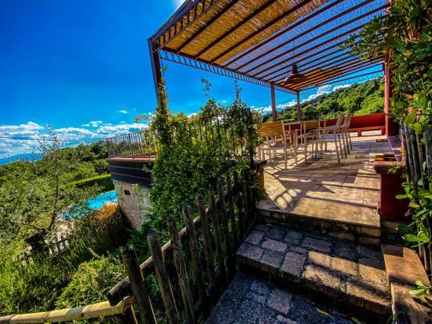 spazi esterni attrezzati vista lago trasimeno 