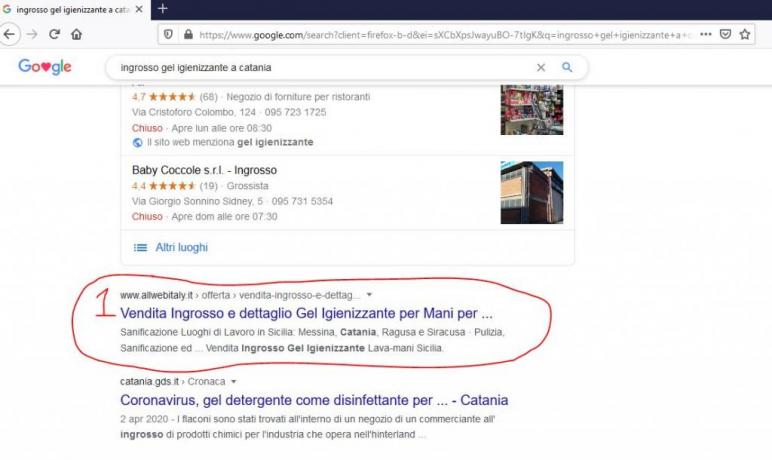 Esempio Posizionamento su Google Geolocalizzato