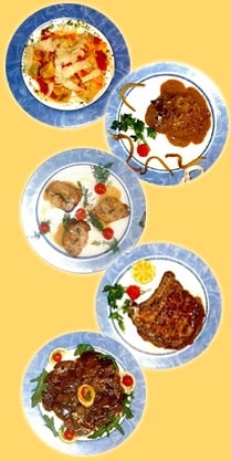 stuzzicanti antipasti, ricchi primi e secondi