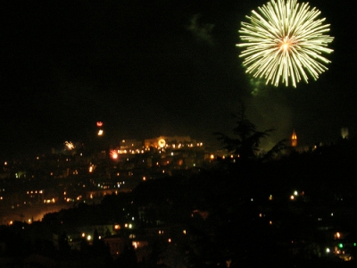 Fireworks in Perugia