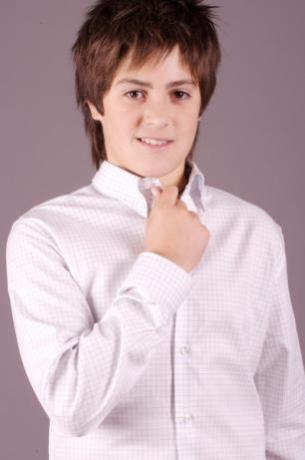 Camicia bambino maniche lunghe modello slim