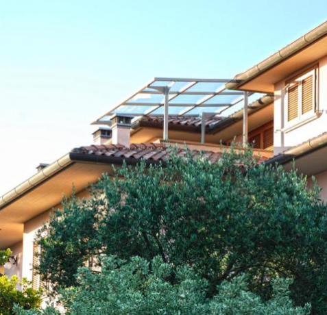 copertura in acciaio e vetro in umbria cav1
