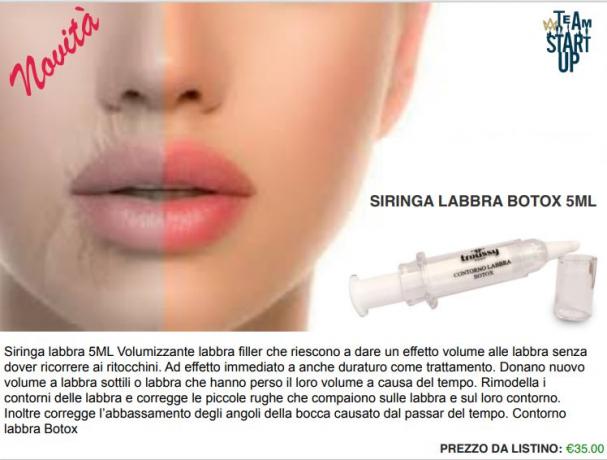 Imperya: Labbra volumizzante Botox