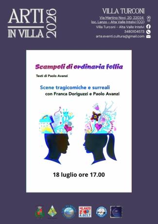 "Scampoli di ordinaria follia” spettacolo di Paolo Avanzi a Villa Turconi
