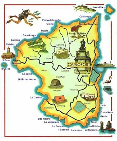Mappa Isola San Pietro