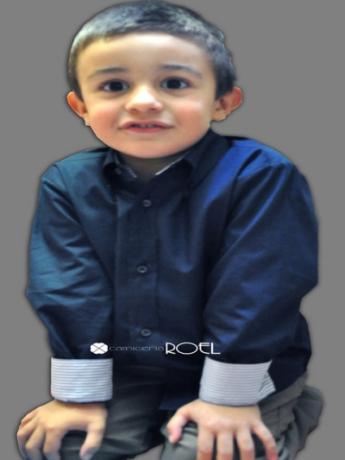 Camicia bambino maniche lunghe modello slim