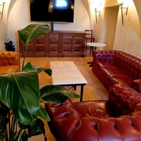 Salotto comune in Hotel a Norcia con Spa