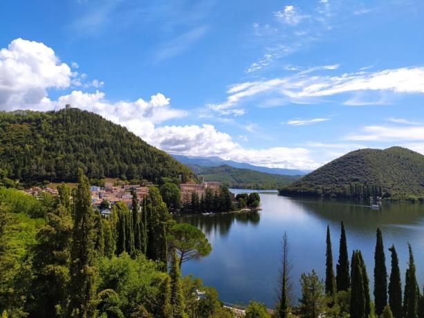 Panoramic view on the Piediluco Lake