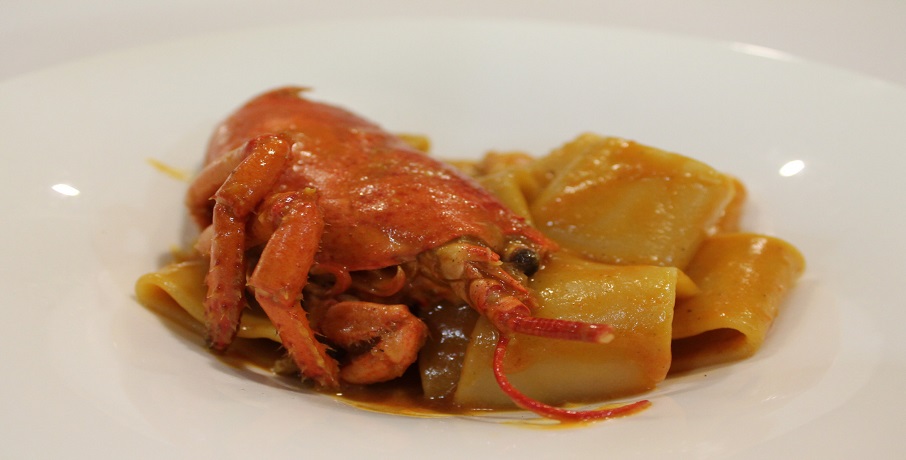 Paccheri con sugo di Gamberi 