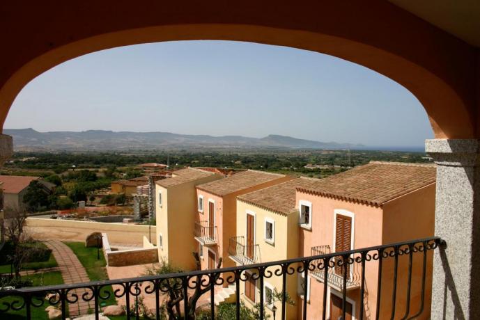 vista dall'appartamento del residence il poeta 