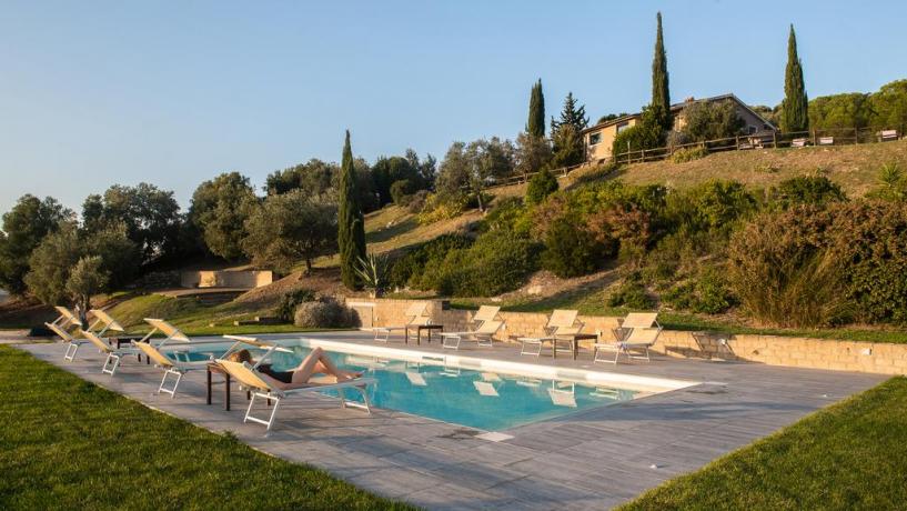 Piscina panoramica privata Casa di Campagna 