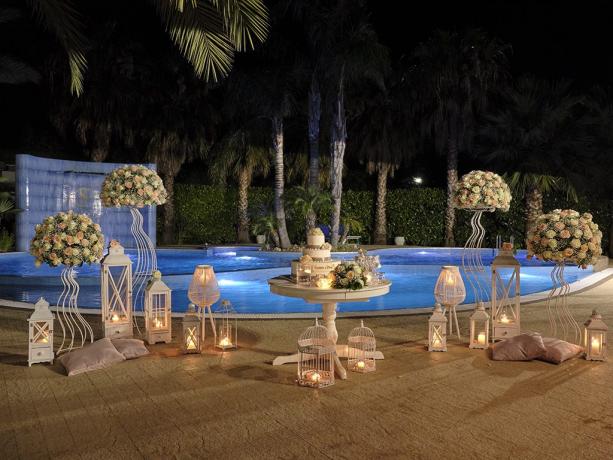 Matrimonio a bordo piscina in hotel4stelle Battipaglia-Salerno 