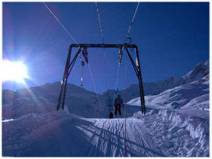 Modern and fast skilifts in Artesina, Piedmont