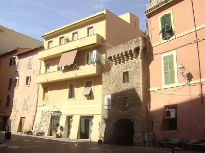 Binaural archway in Piazza Leandra Civitavecchia