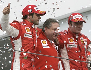 Podio Ferrari in Brasile