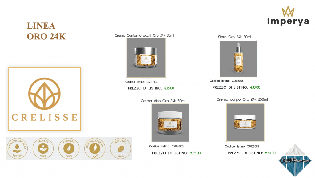 Linea Imperya Oro-24K - Crema Viso e Corpo