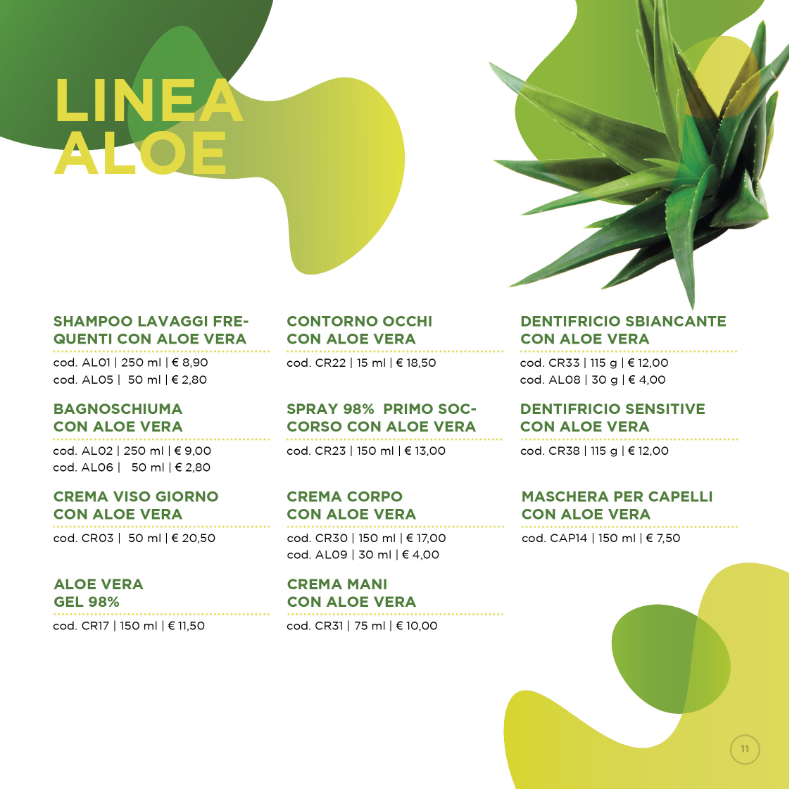 CHOGAN: Prodotti linea Aloe Vera