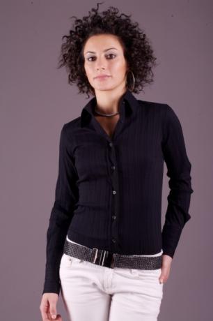 Camicia donna a body maniche lunghe modello slim