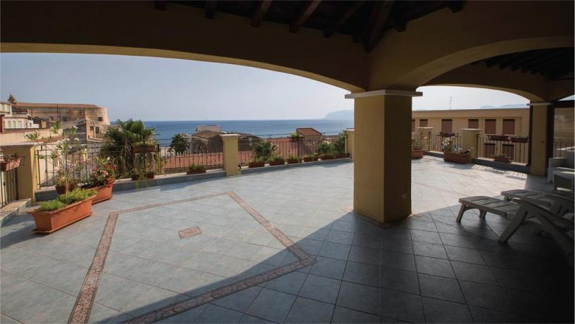 Vista della Terrazza della Suite nell'Hotel