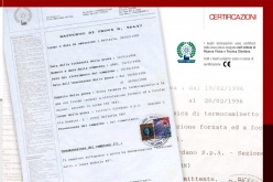 Caldaia con certificato istituto Cargo-Inspect-Oprema.