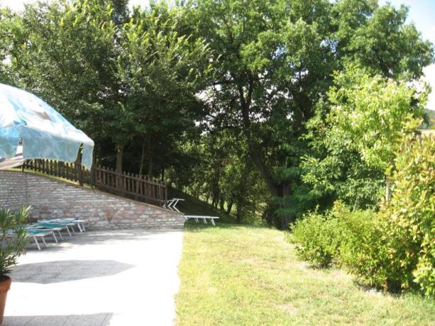 Agriturismo con spazi verdi e piscina Marche