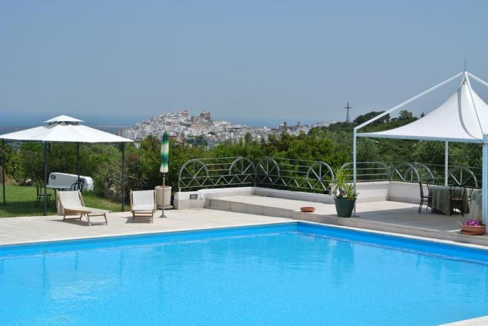 Hotel con Piscina con vista su Ostuni Brindisi