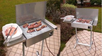 Fry-Top a gas con pietra ollare
