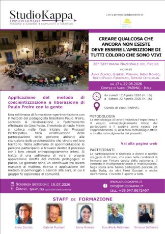 28° Settimana Nazionale del Freire