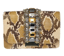 SALDI GEDEBE borsa "cliky" snake vari colori