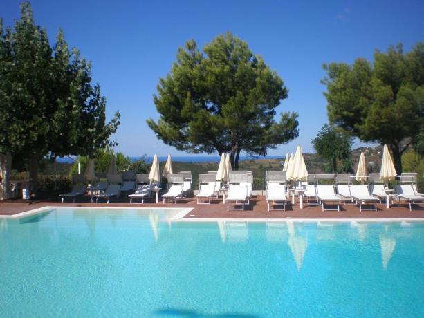 Piscina vista Mare del Cilento Residence Centola 