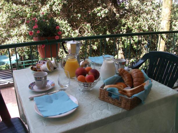 Colazione in terrazza B&B a Corciano 