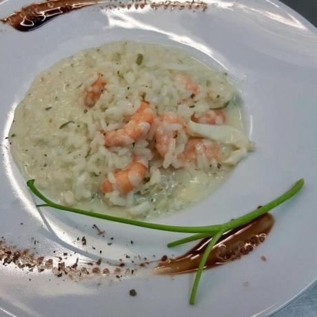 Risotto con gamberi all'hotel di Lecce